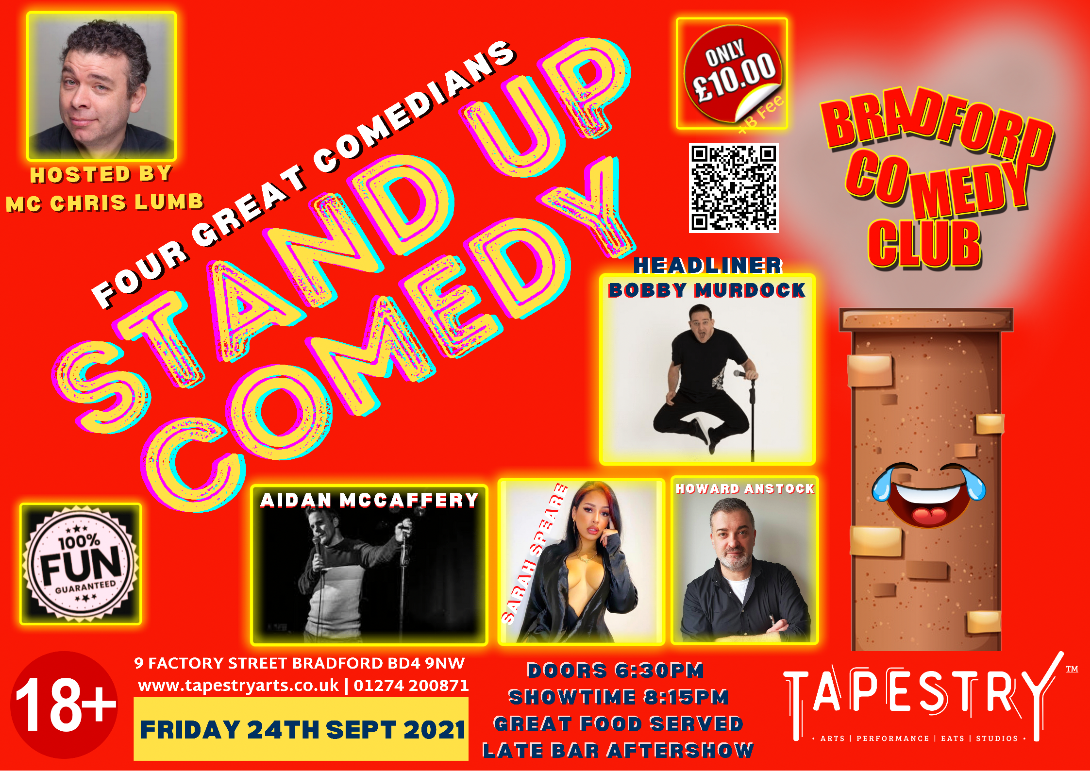 Bradford Comedy Club Stand Up ft Headline Act Bobby Murdock