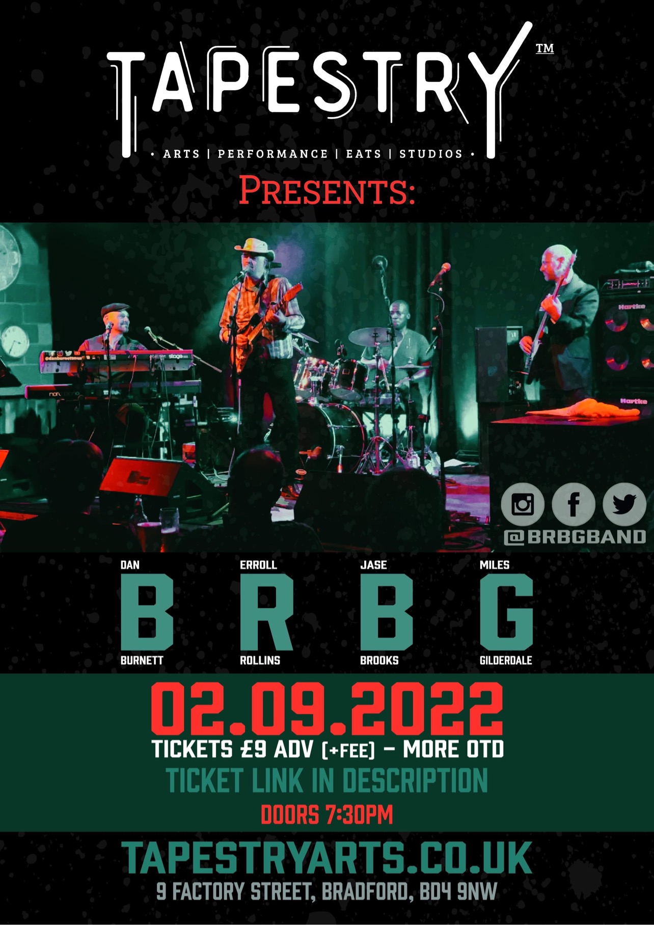 B – R – B – G (Burnett / Rollins / Brooks / Gilderdale) – A MUST SEE GIG!