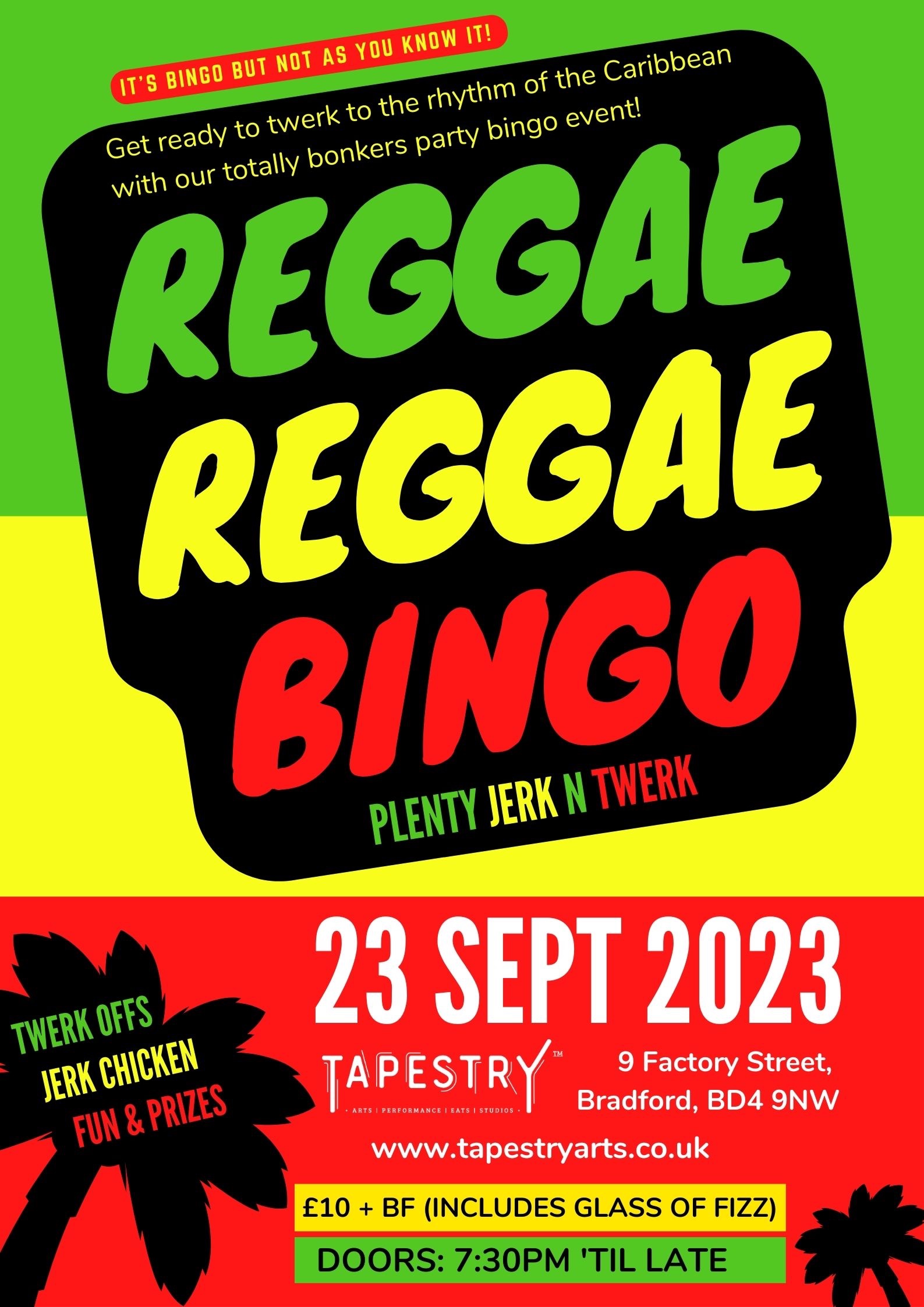 reggae reggae bingo bradford tapestry UK