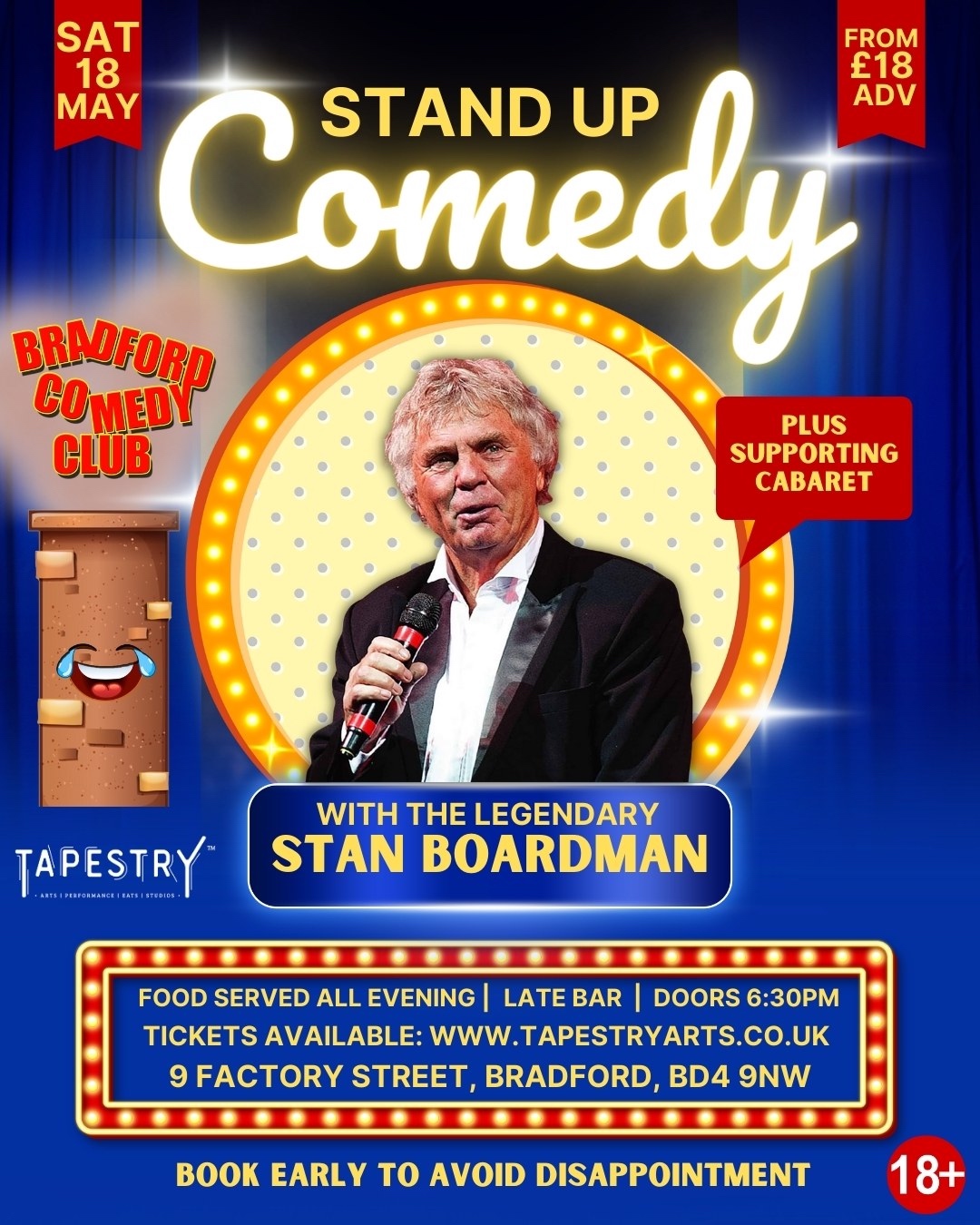 Bradford Comedy Club Presents The Legendary Stan Boardman (back by popular demand)