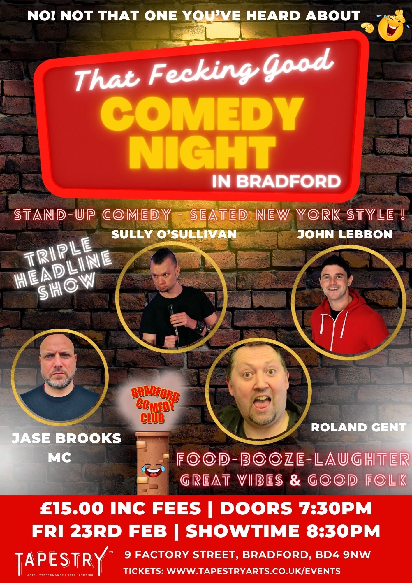 BRADFORD LIVE COMEDY CLUB NIGHT