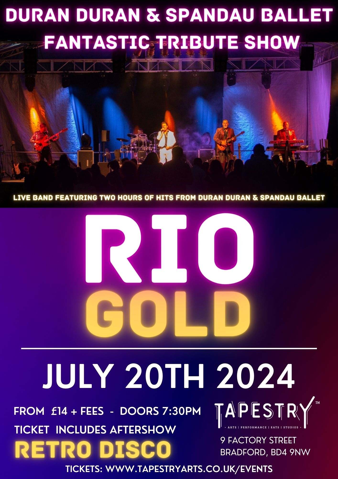 Live Tribute To Duran Duran & Spandau Ballet with RIO GOLD!