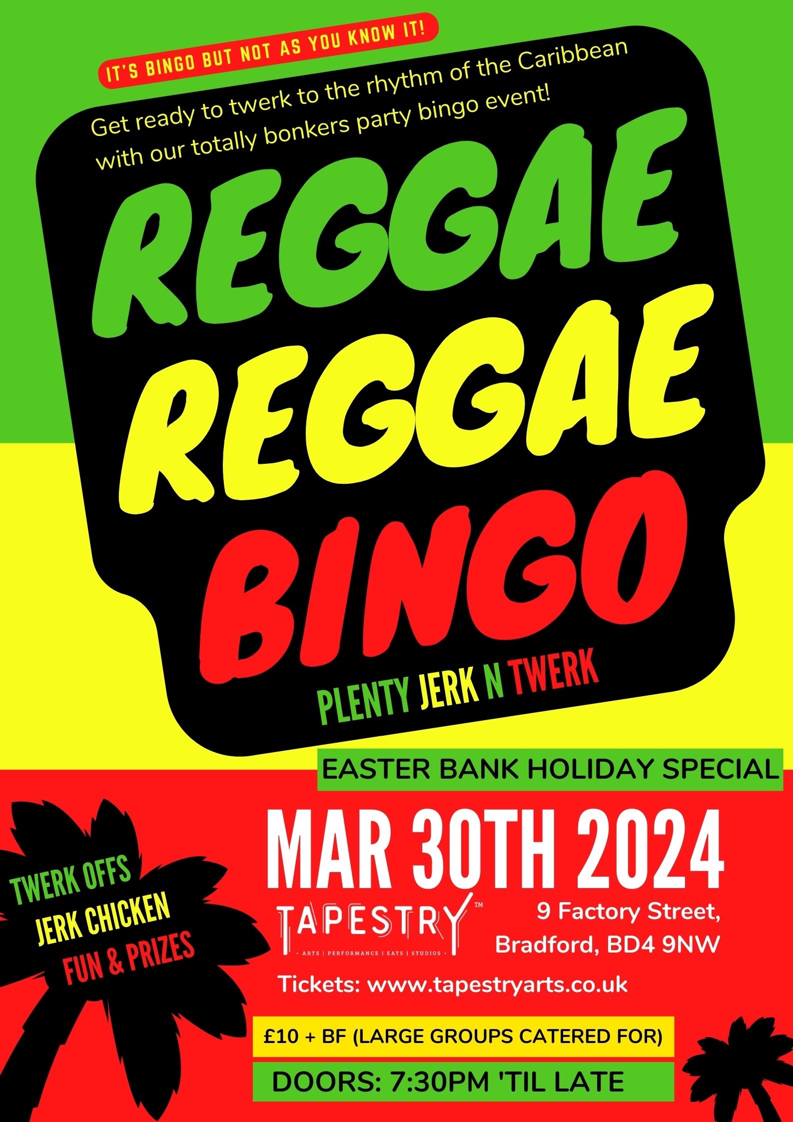 reggae bingo bradford, girls night out fun