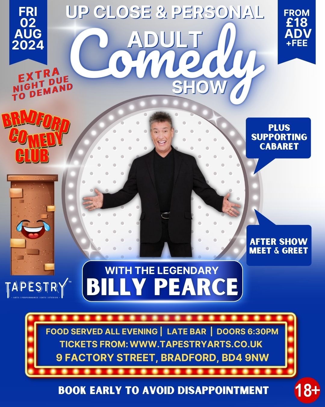 Billy Pearce, Live Bradford, Tapestry, Alhambra