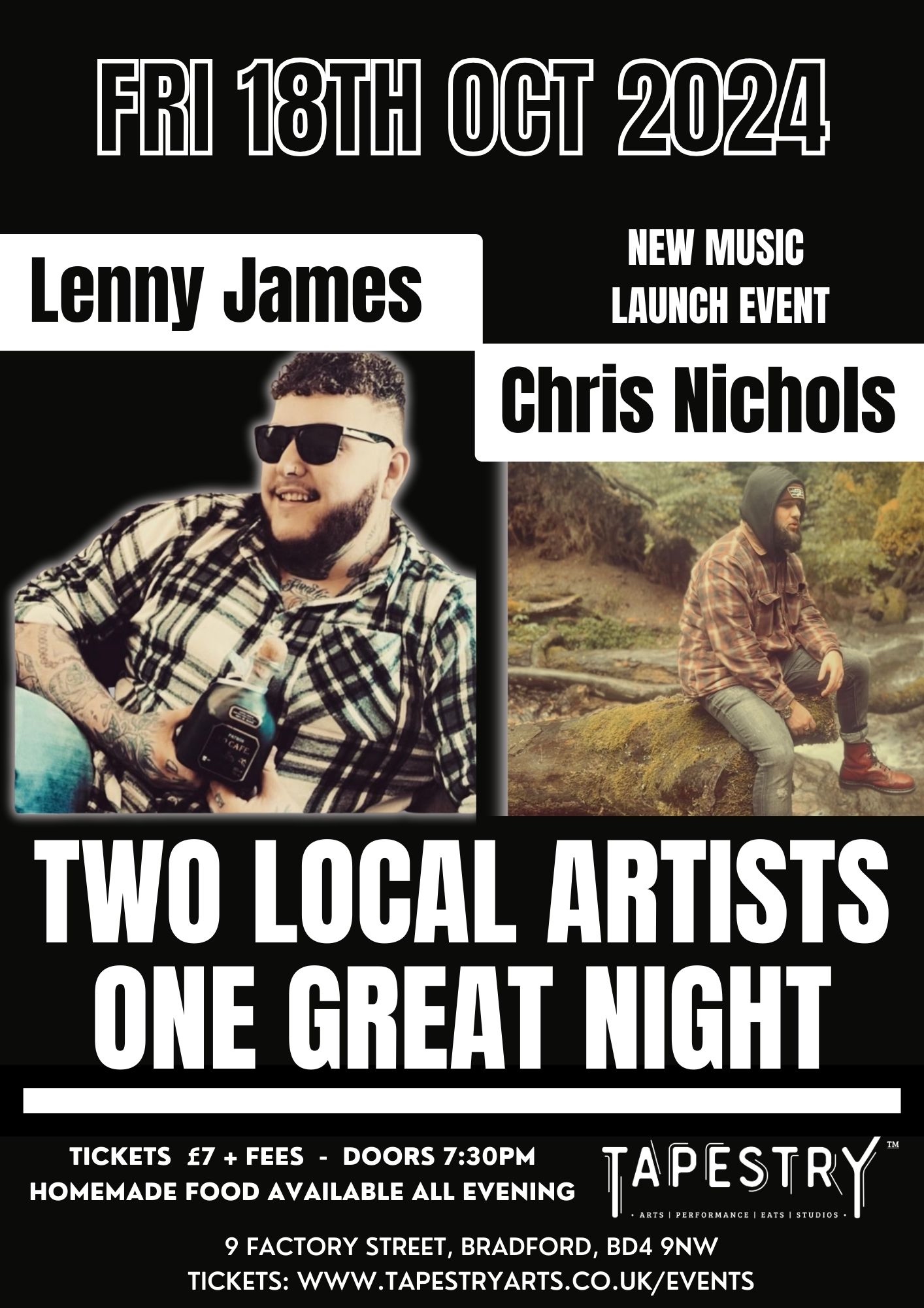 Bradford Live Music Lenny James Chris Nichols