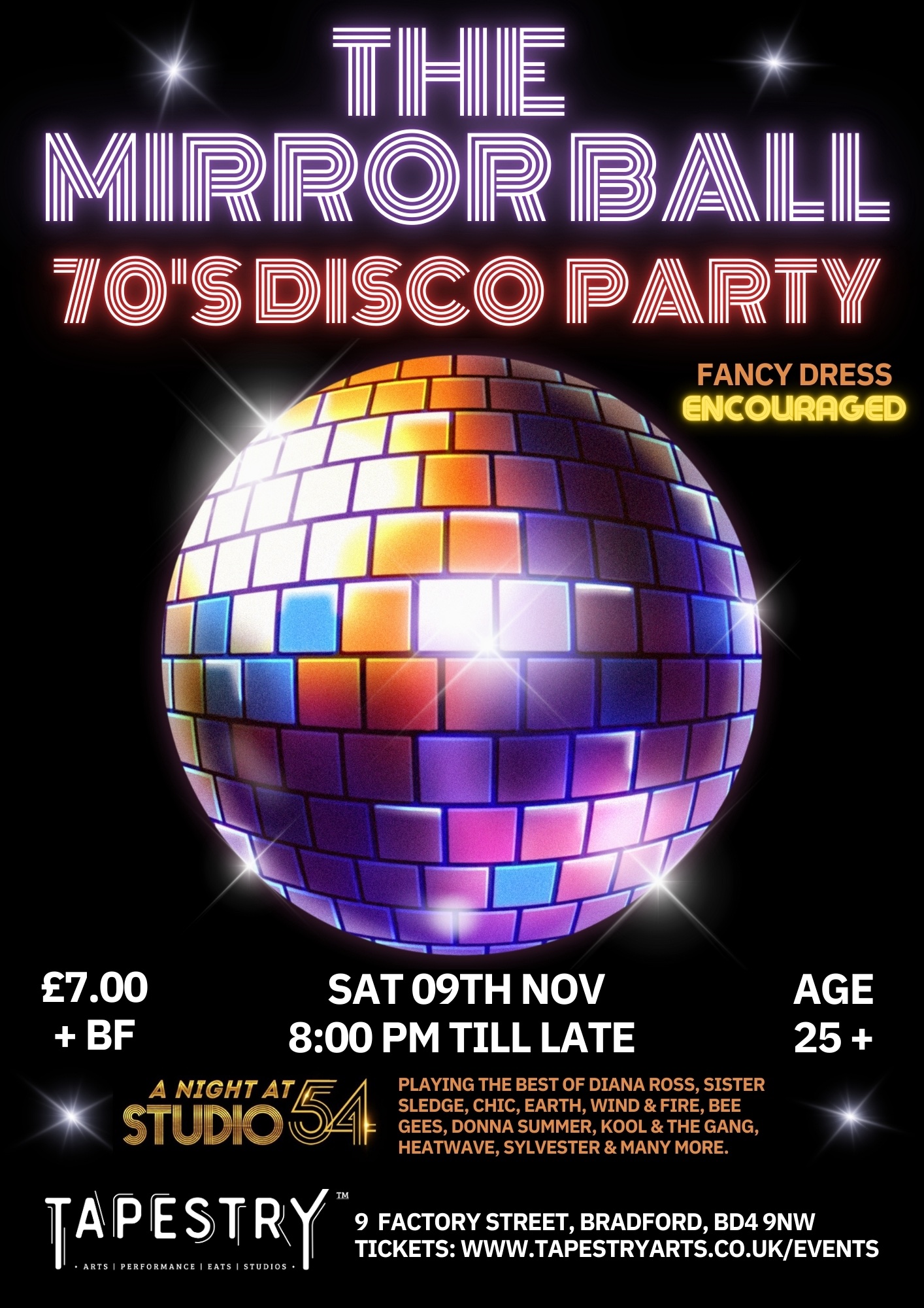 The Mirror Ball 70’s Disco Party!
