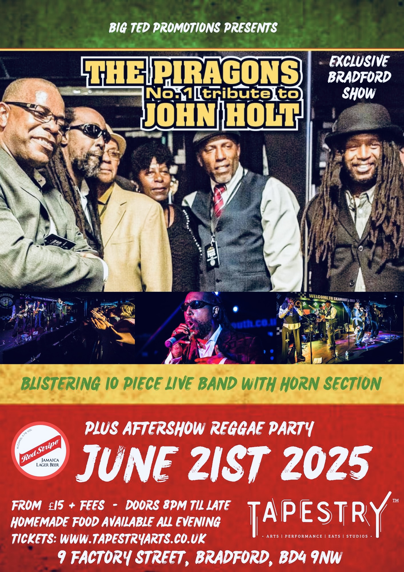 The Piragons – No1 Tribute to Reggae Legend ‘Sir John Holt’