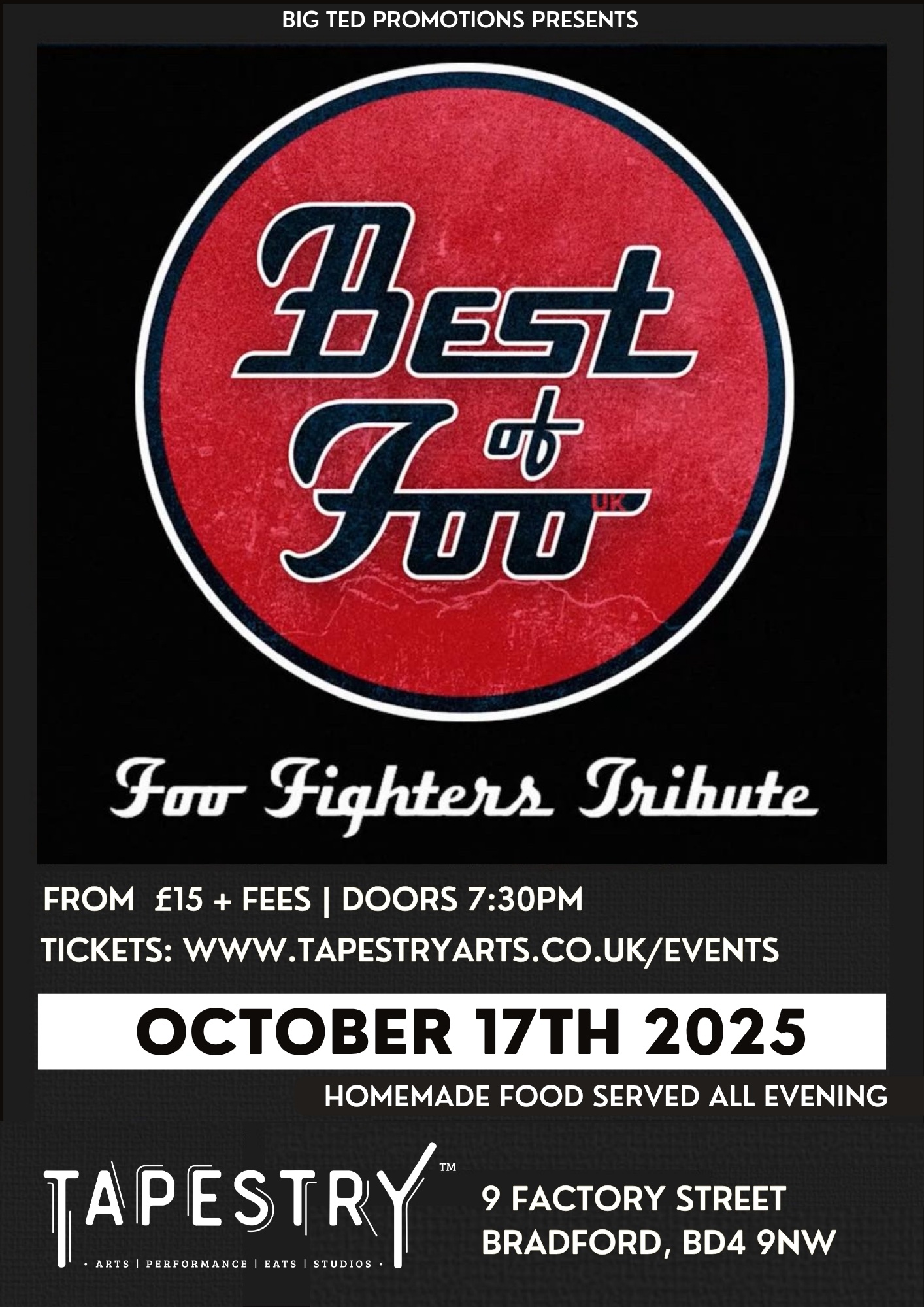 Best of Foo bradford live band gig show huddersfield Halifax Leeds wakefield brighouse