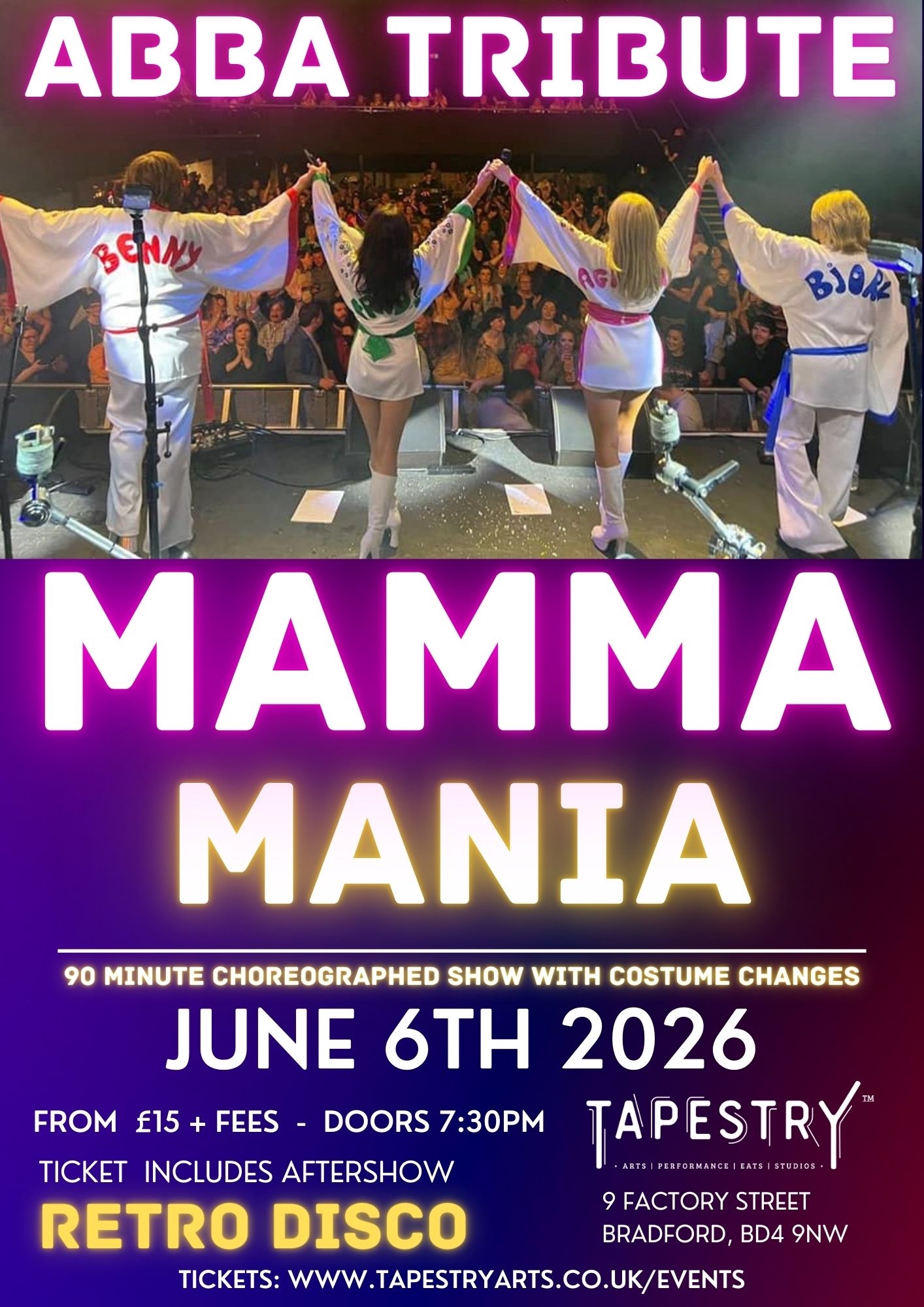 ABBA TRIBUTE SHOW BAND BRADFORD LEEDS HALIFAX HUDDERSFIELD