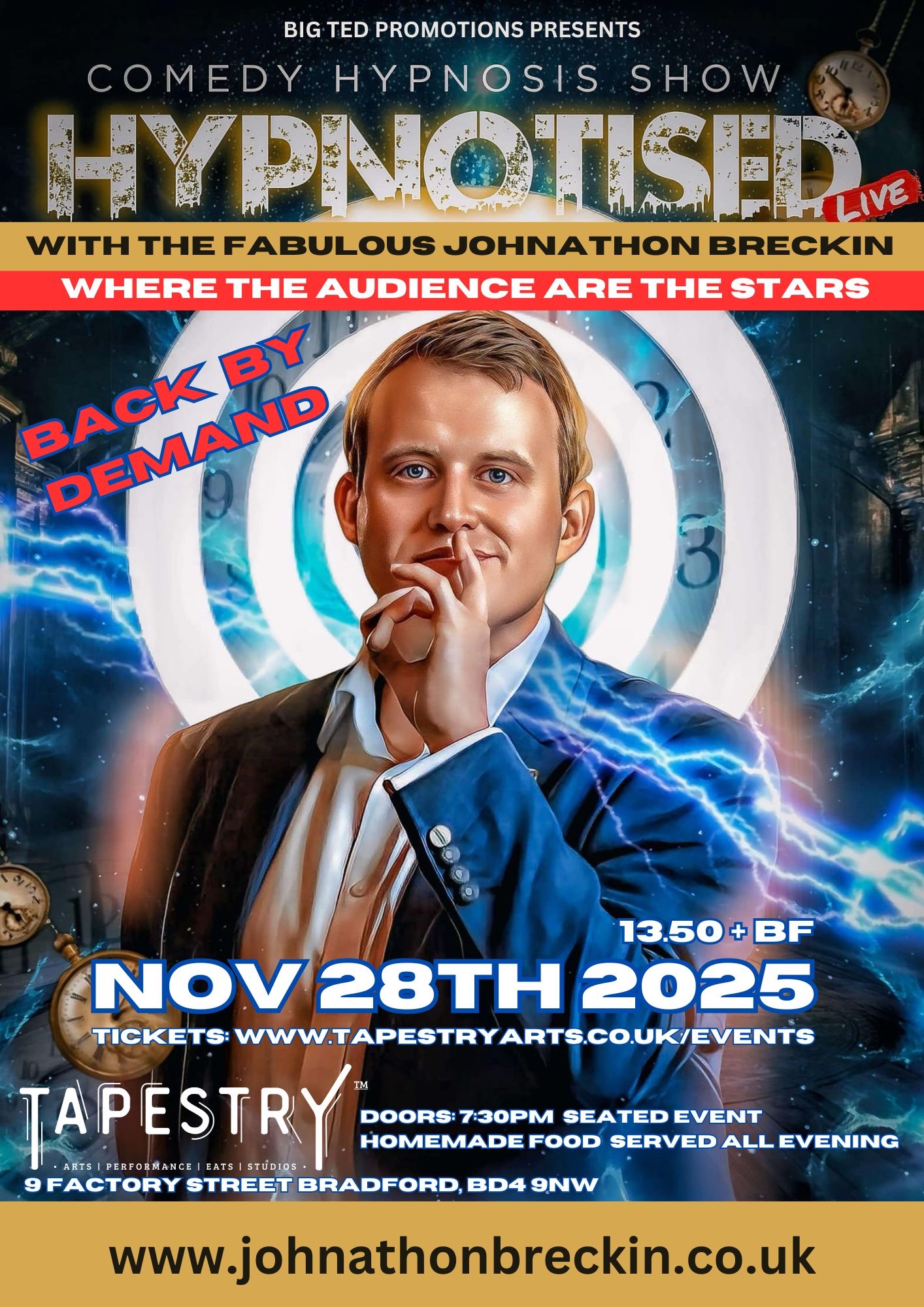 BACK BY DEMAND – Comedy Hypnosis Show with Jonathon Breckin (Adults Only)