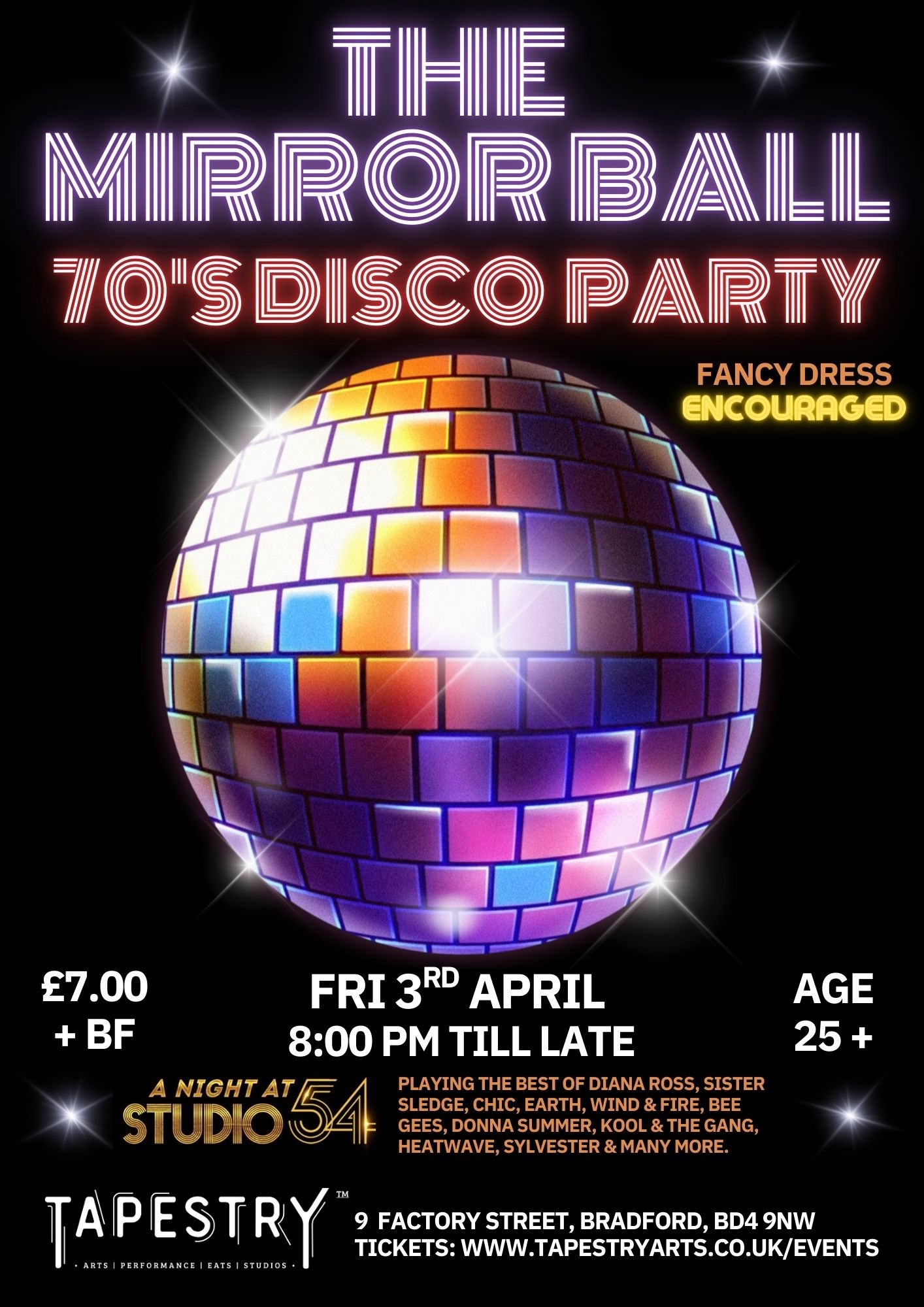 The Mirror Ball 70’s Disco Party!