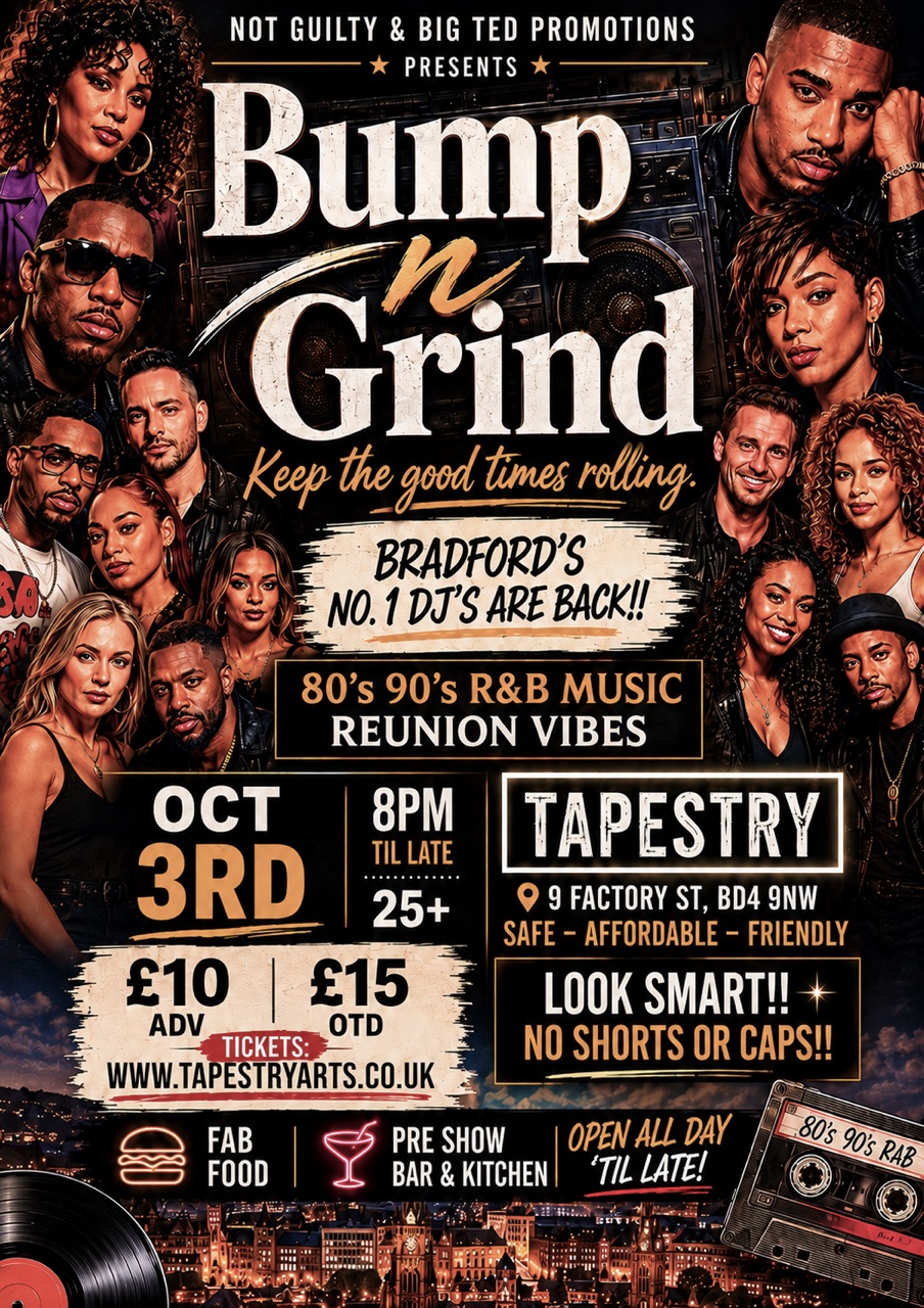 Bradford Leeds Huddersfield, Halifax Brighouse 90's R&B Soul Hip Hop DJ Club Event Night Hall