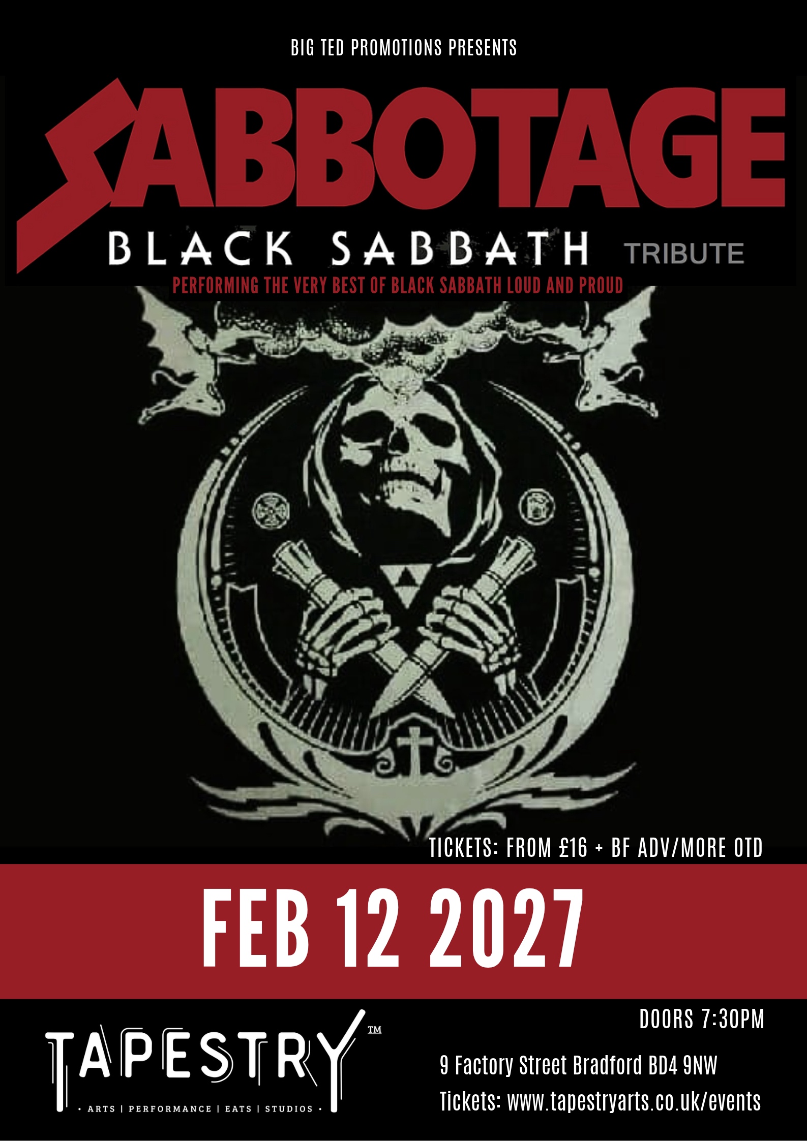 Black Sabbath Rock Tribute Bands Bradford Live Yorkshire huddersfield Halifax
